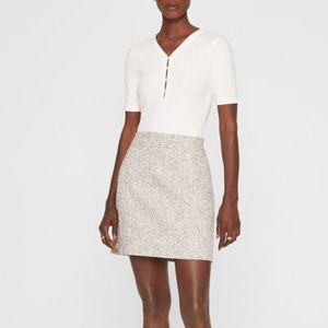 Club Monaco Women's Centie Skirt Size 8 Color Black/White Multi